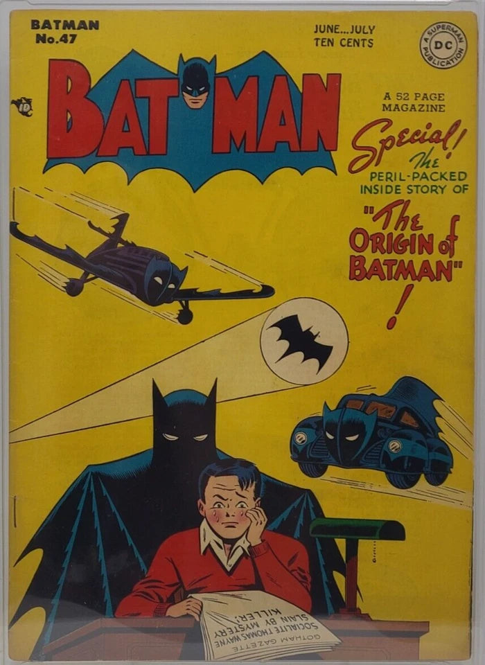 BATMAN #47 - DC 1948 - CGC 6.5 - ORIGIN OF BATMAN