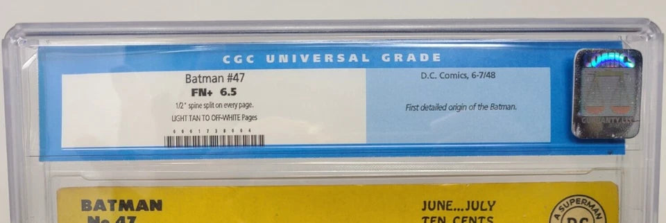 BATMAN #47 - DC 1948 - CGC 6.5 - ORIGIN OF BATMAN