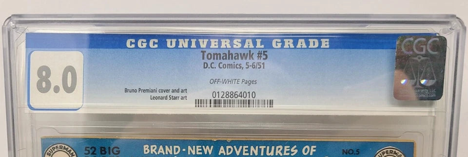 TOMAHAWK #5 - DC 1951 - CGC 8.0