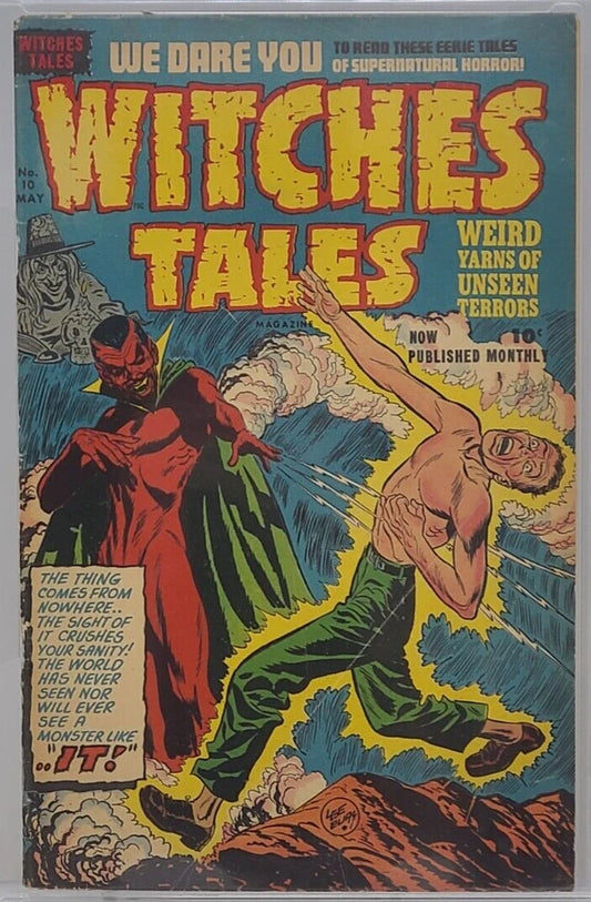 WITCHES TALES #10 - HARVEY 1952 - CGC 5.5 - PRE-CODE HORROR