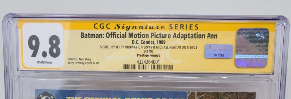 BATMAN MOVIE ADAPTATION - DC 1989 - CGC 9.8 - MICHAEL KEATON SIGNED