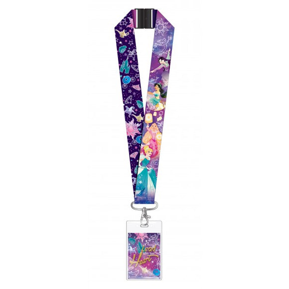 DISNEY PRINCESS LEAD WITH YOUR HEART LANYARD (PURPLE WIDE)
