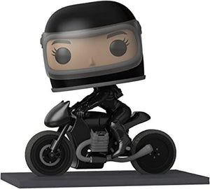 POP LARGE DC THE BATMAN SELINA ON MOTORCYCLE CATWOMAN VINYL FIG