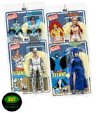 TEEN TITANS RETRO NTT ARTISTS PROOF SET OF 4 (GEORGE PEREZ SIGNED) 8IN AF EC EXCLUSIVE VAULT COLLECTIBLES EMERALD CITY