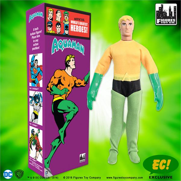 SOLID BOX RETRO MEGO SET EC EXCLUSIVE AQUAMAN BATMAN ROBIN SUPERMAN AF  EMERALD CITY