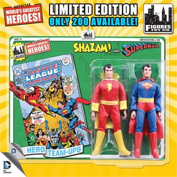 2-PACK DC RETRO SHAZAM / SUPERMAN 8IN AF