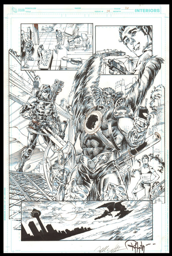 ROB HUNTER AND FREDDIE WILLIAMS II PAGE 16 OF 'SKY WAR' FROM GREEN ARROW #14