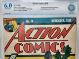 ACTION COMICS #18~ CBCS 6.0 FN ~ DC1939 ~ 1ST THREE ACES, LAST NON-SUPERMAN COVER