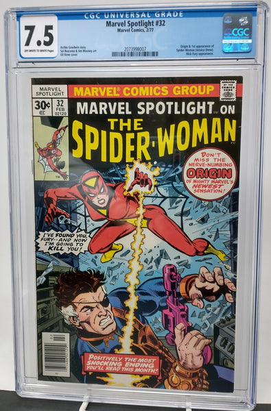 MARVEL SPOTLIGHT #32 ~ MARVEL 1977 ~ CGC 7.5 VF- ~ 1ST APPEARANCE OF  SPIDER-WOMAN