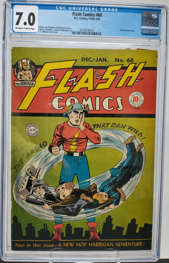 FLASH COMICS #68 ~ DC 1946 ~ CGC 7.0 F/VF