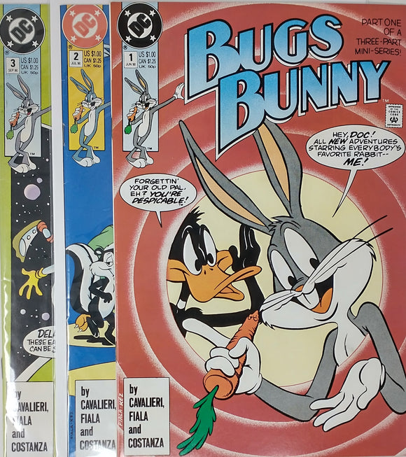 1990 BUGS BUNNY 3 PART MINISERIES #1-3 DC COMICS