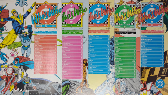 WHO'S WHO IN THE DC UNIVERSE #1-5 SET