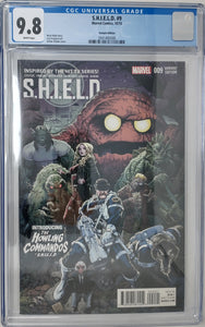 SHIELD #9 ~ MARVEL 2015 ~ CGC 9.8 NM/MT ~ 1ST S.T.A.K.E. & HOWLING COMMANDOS ROSTER