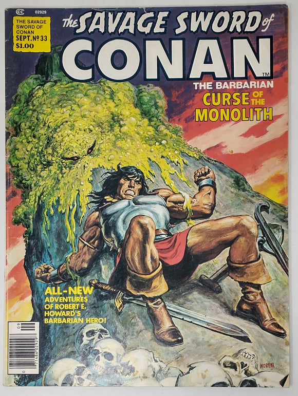 SAVAGE SWORD OF CONAN #33 - MARVEL MAGAZINE 1978