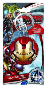 AVENGERS AGE OF ULTRON HULKBUSTER FACE PEWTER KEYRING - Toys and Models